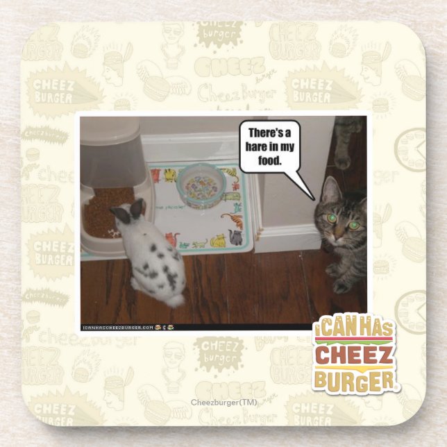 Dessous-de-verre Il y a des lièvres en ma nourriture (Devant)