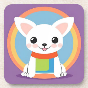 Dessous-de-verre Illustration de chien de dessin animé mignon