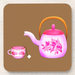 Dessous-de-verre Illustration de la théière Teups vintage