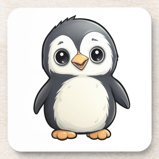 Dessous-de-verre Illustration de pingouin de dessin (Devant)