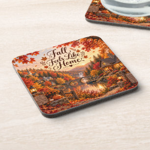 Dessous-de-verre Illustration de sentiments rustiques d'automne com