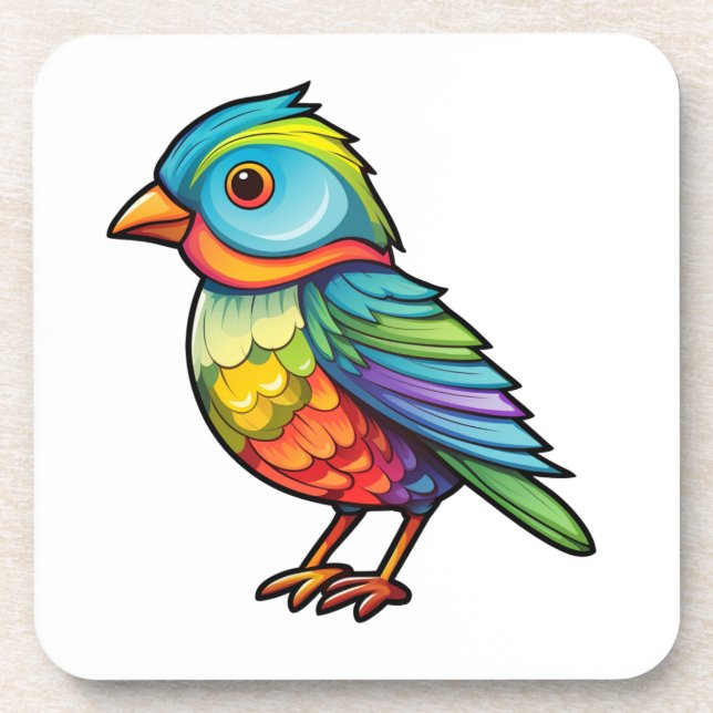 Dessous-de-verre Illustration d'oiseau de dessin (Devant)
