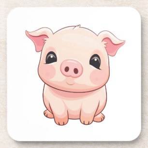Dessous-de-verre Illustration du cochon de dessin