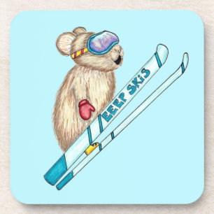 Dessous-de-verre Illustration du skieur Tahoe Pika