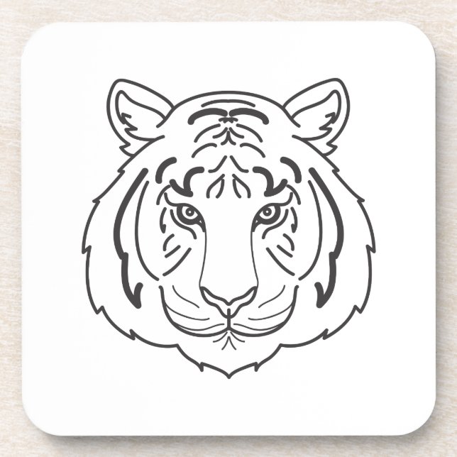Dessous-de-verre Illustration du tigre (Devant)