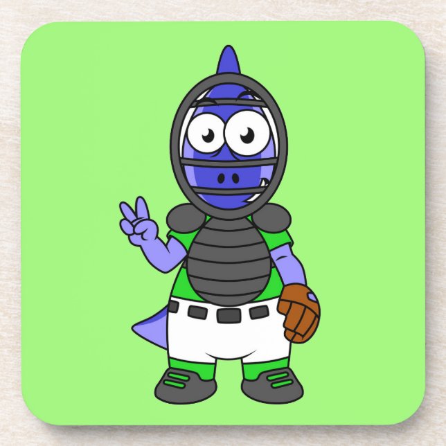 Dessous-de-verre Illustration D'Un Capteur De Baseball Parasaurolop (Devant)