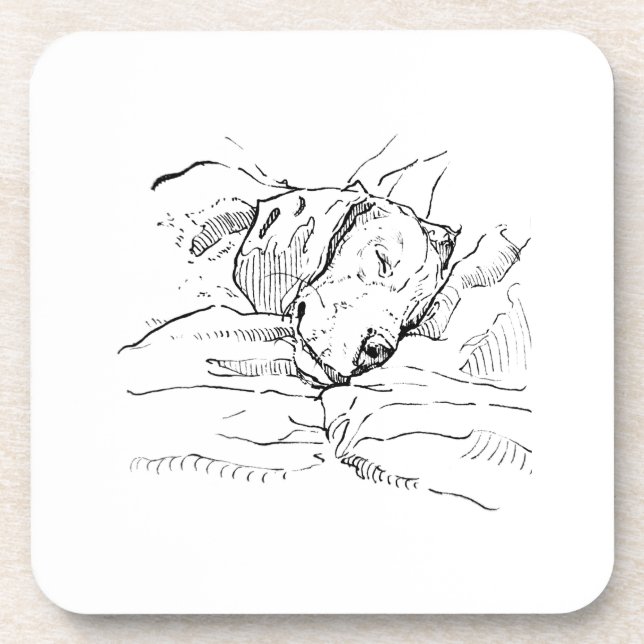 Dessous-de-verre Illustration d'un chien Beagle amateur  (Devant)