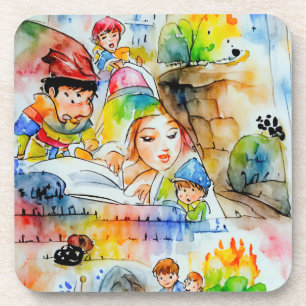 Dessous-de-verre Illustration d'un conte de fées de Whimsical