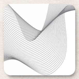 Dessous-de-verre Illustration moderne, simple et futuriste des ondu