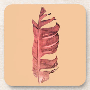 Dessous-de-verre Illustration originale de dessin de plumes