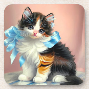 Dessous-de-verre Illustration vintage Calico Kitten
