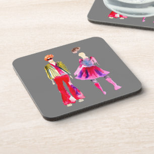 Dessous-de-verre Illustrations de mode figures art aquarelle
