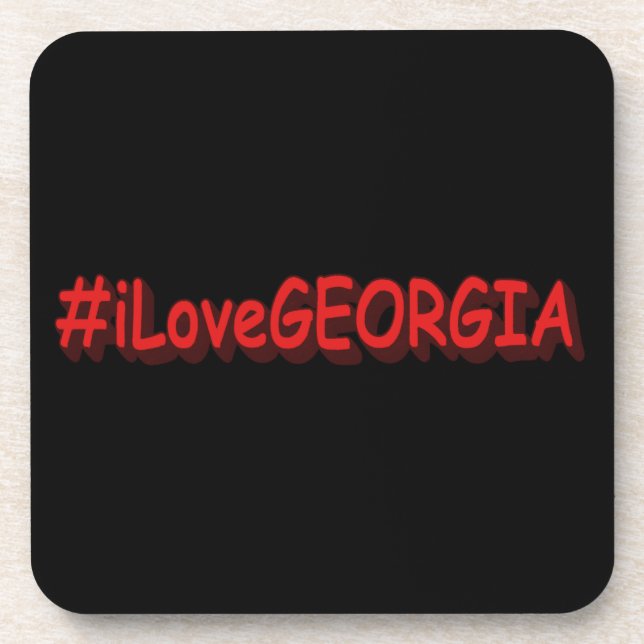 Dessous-de-verre "#iLoveGEORGIA " Joli design. Acheter maintenant (Devant)