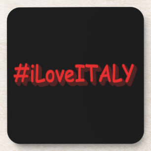 Dessous-de-verre "#iLoveITALY" Joli Design. Acheter Maintenant
