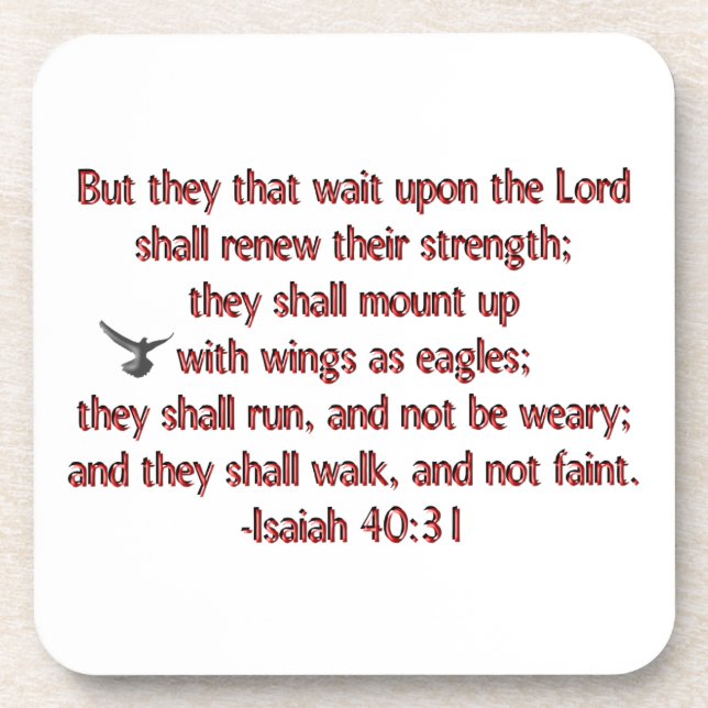 Dessous-de-verre Ils cette attente sur le seigneur (Devant)