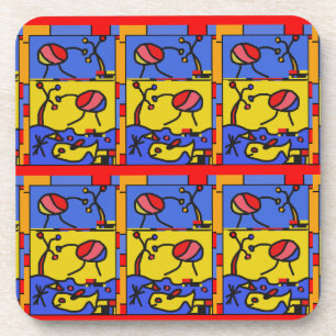 Dessous-de-verre Image avec art moderne poisson