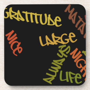 Dessous-de-verre Impression d'art de mots Vivre la vie en grand