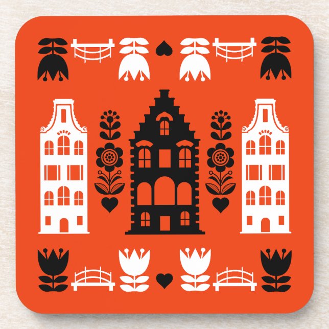 Dessous-de-verre Impression d'art populaire hollandais Pays-Bas (Devant)