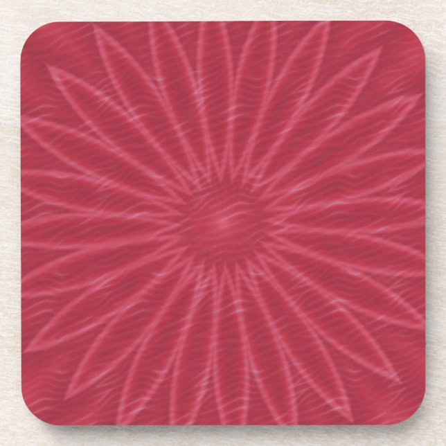 Dessous-de-verre Impression de fleur rose foncé vibrant (Devant)