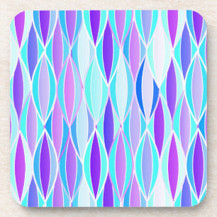Dessous-de-verre Impression du ruban du milieu du siècle - violet e