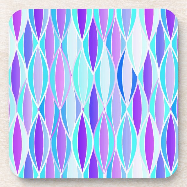 Dessous-de-verre Impression du ruban du milieu du siècle - violet e (Devant)