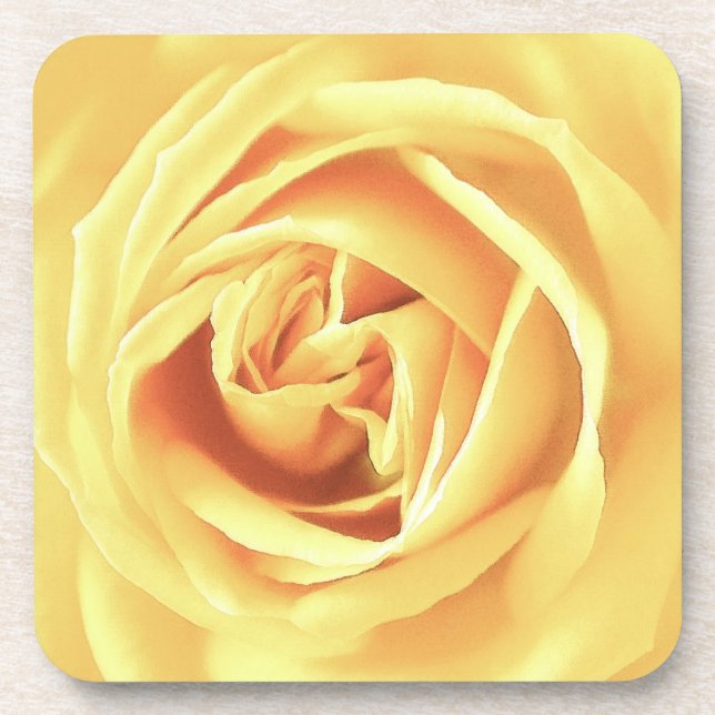 Dessous-de-verre imprimé rose jaune (Devant)