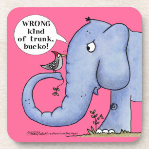 Dessous-de-verre Incompréhension des éléphants et des pics