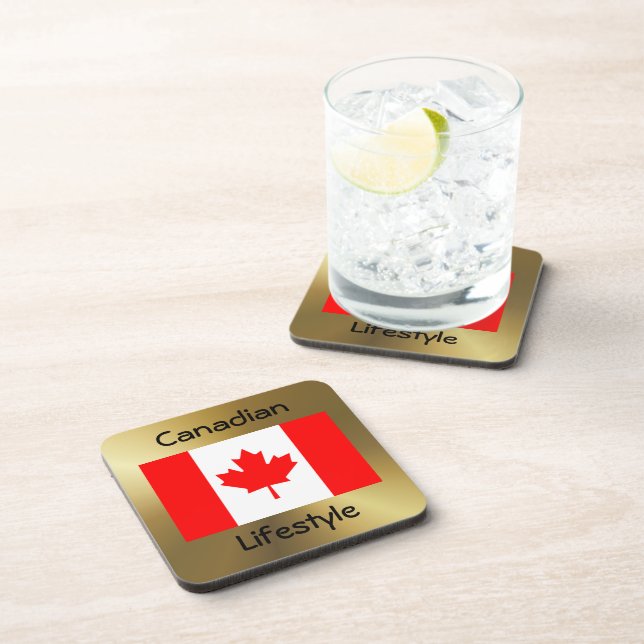 Dessous-de-verre Indicateur Canada+Dessous de verre texte (Côté Droit)