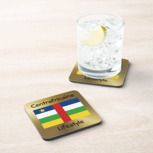 Dessous-de-verre Indicateur Centrafrique+Dessous de verre Texte