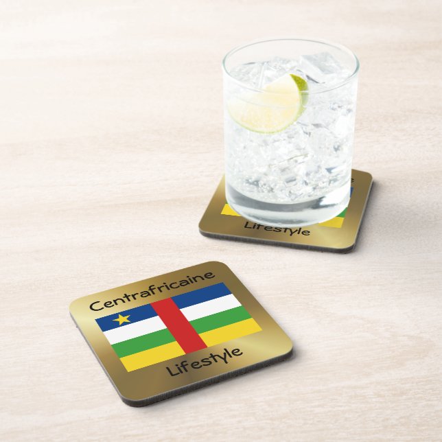 Dessous-de-verre Indicateur Centrafrique+Dessous de verre Texte (Côté Droit)