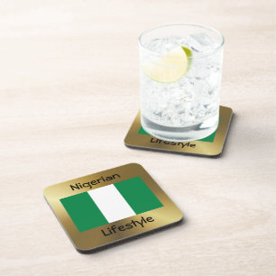 Dessous-de-verre Indicateur du Nigeria+Dessous de verre texte