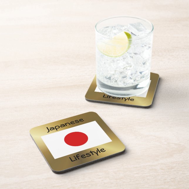 Dessous-de-verre Indicateur Japon+Dessous de verre texte (Côté Droit)