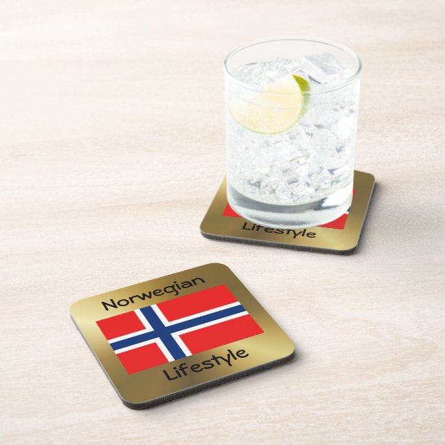 Dessous-de-verre Indicateur Norvège+Dessous de verre texte (Côté Droit)