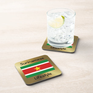 Dessous-de-verre Indicateur Suriname+Dessous de verre texte