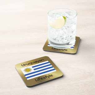 Dessous-de-verre Indicateur Uruguay+Dessous de verre texte