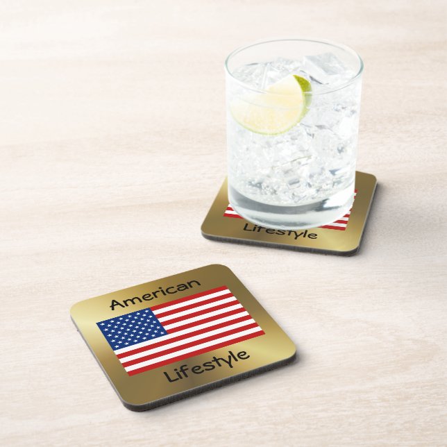 Dessous-de-verre Indicateur USA+Dessous de verre texte (Côté Droit)