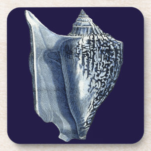 Dessous-de-verre Indigo Shells I