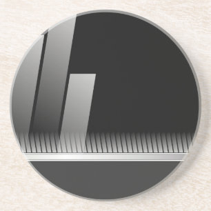 Dessous de verre industriels noirs et argentés en