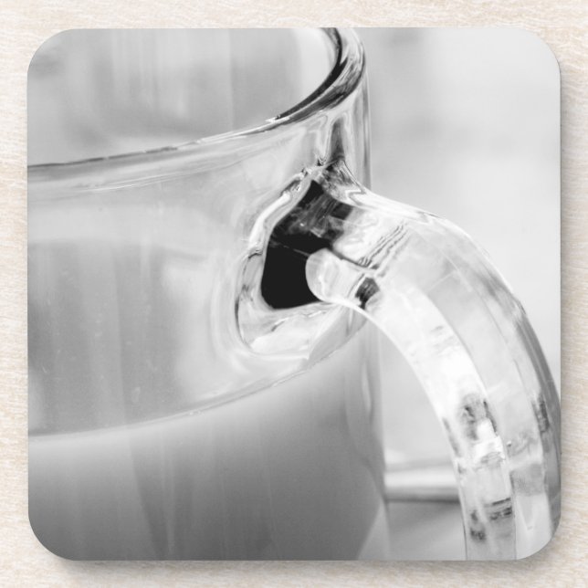 Dessous-de-verre Infrarouge, noir et blanc,tasse, verre, café, (Devant)