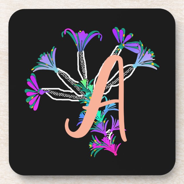 Dessous-de-verre Initiale A Monogramme (Devant)