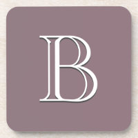 Initiale personnalisée brodée violet et blanc mode