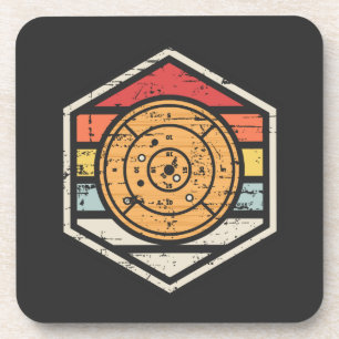 Dessous-de-verre Insigne rétro Crokinole