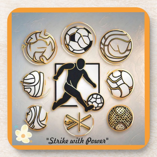 Dessous-de-verre "Inspiration de la conception du football" (Devant)