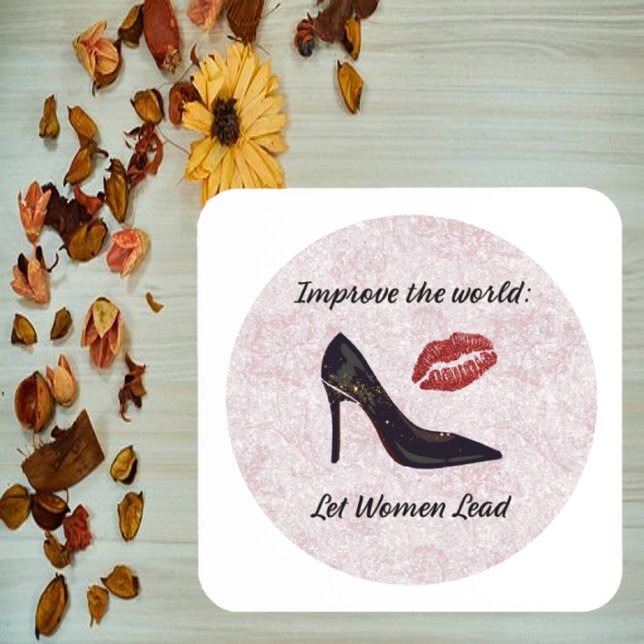 Dessous-de-verre Inspiration Laissez les femmes diriger (Créateur téléchargé)