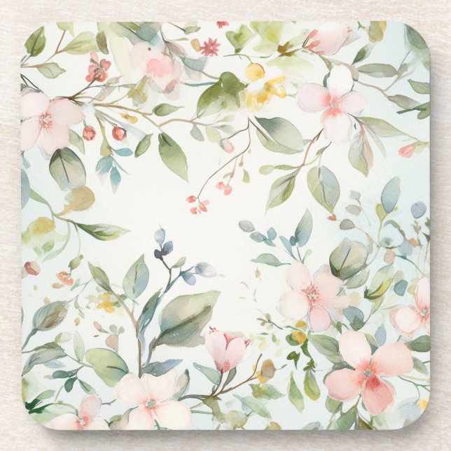 Dessous-de-verre Inspiré des fleurs de pommier (Devant)