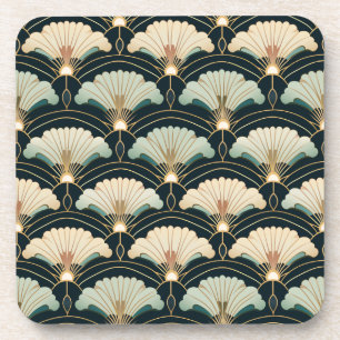Dessous-de-verre Inspiré par le Japon à motif or