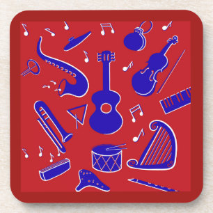 Dessous-de-verre Instruments de musique