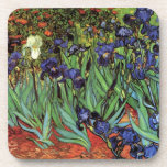 Dessous-de-verre Irises de Vincent van Gogh, Jardin Vintage<br><div class="desc">Irises (1889) de Vincent van Gogh est une peinture vintage à fleurs de paysage de post impressionnisme d'art, représentant un jardin aux iris à barbe violet poussant par des pavots orange. Une seule fleur d'iris blanc fleurit au bord. À propos de l'artiste : Vincent Willem van Gogh (1853-1890) fut l'un...</div>
