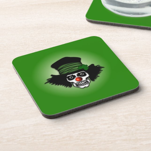 Dessous-de-verre Irish Skeleton Clown Green (Côté gauche)