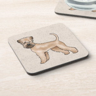 Dessous-de-verre Irlandais Doux Manipulé Terrier mignon chien beige